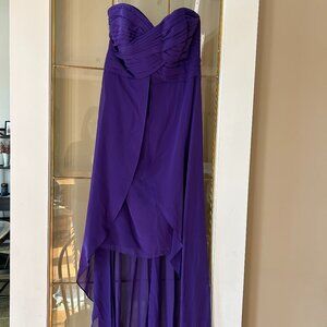 NWT royal purple prom/ party dress never worn; high low hem